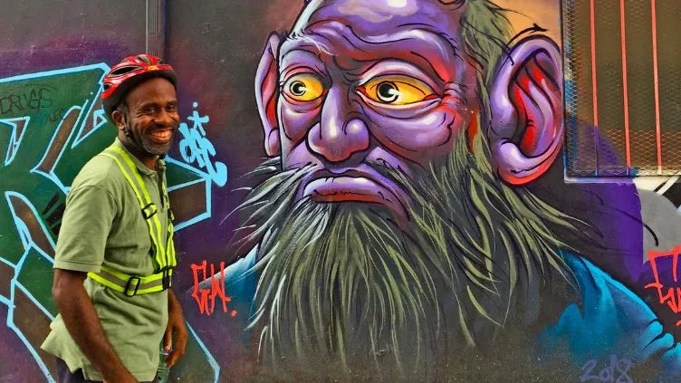 Stadtführer Terrence in Toronto in Kanada in der Graffiti Alley, Foto: Die Landpartie