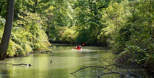 Kanufahren auf dem Fluss Krutyina in den Masuren