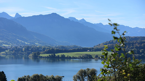Blick auf die Alpen