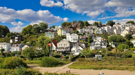 Blankenese während eines Schnuppertags auf einer Landpartie-Radreise