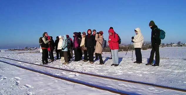Wandergruppe an der Nordseeküste auf einer Silvesterreise der Landpartie