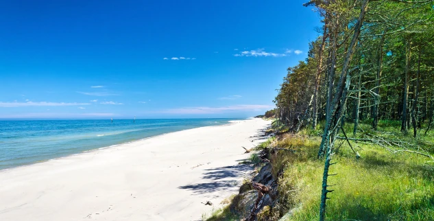 Entlang der Küste auf einer Radreise mit der Landpartie in Polen