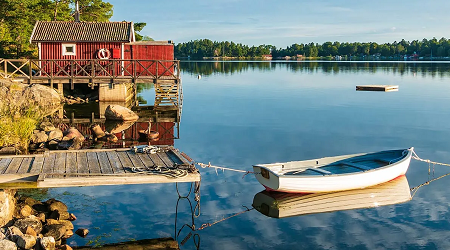 Auf einer Radreise der Landpartie in der Region Skandinavien & Dänemark unterwegs